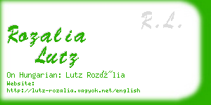 rozalia lutz business card